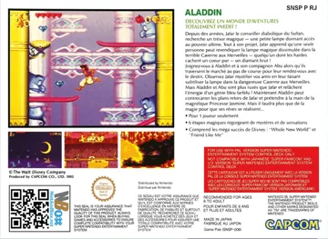 Aladdin (France) box cover back